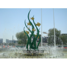 Modern Large Stainless steel Arts Abstract Fountain sculpture for Outdoor decoration